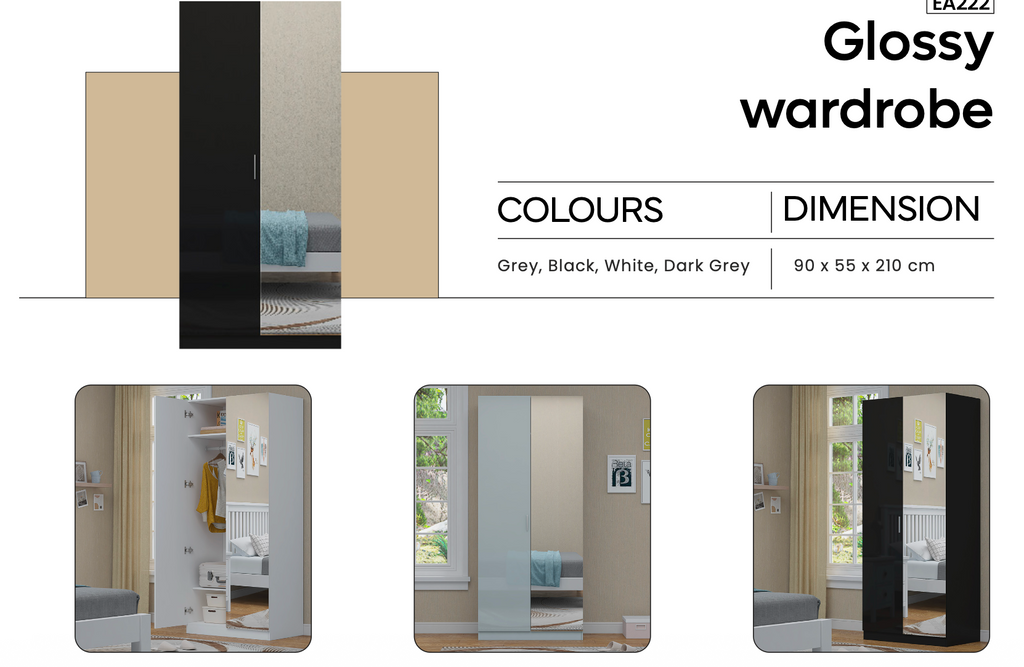Glossy wardrobe