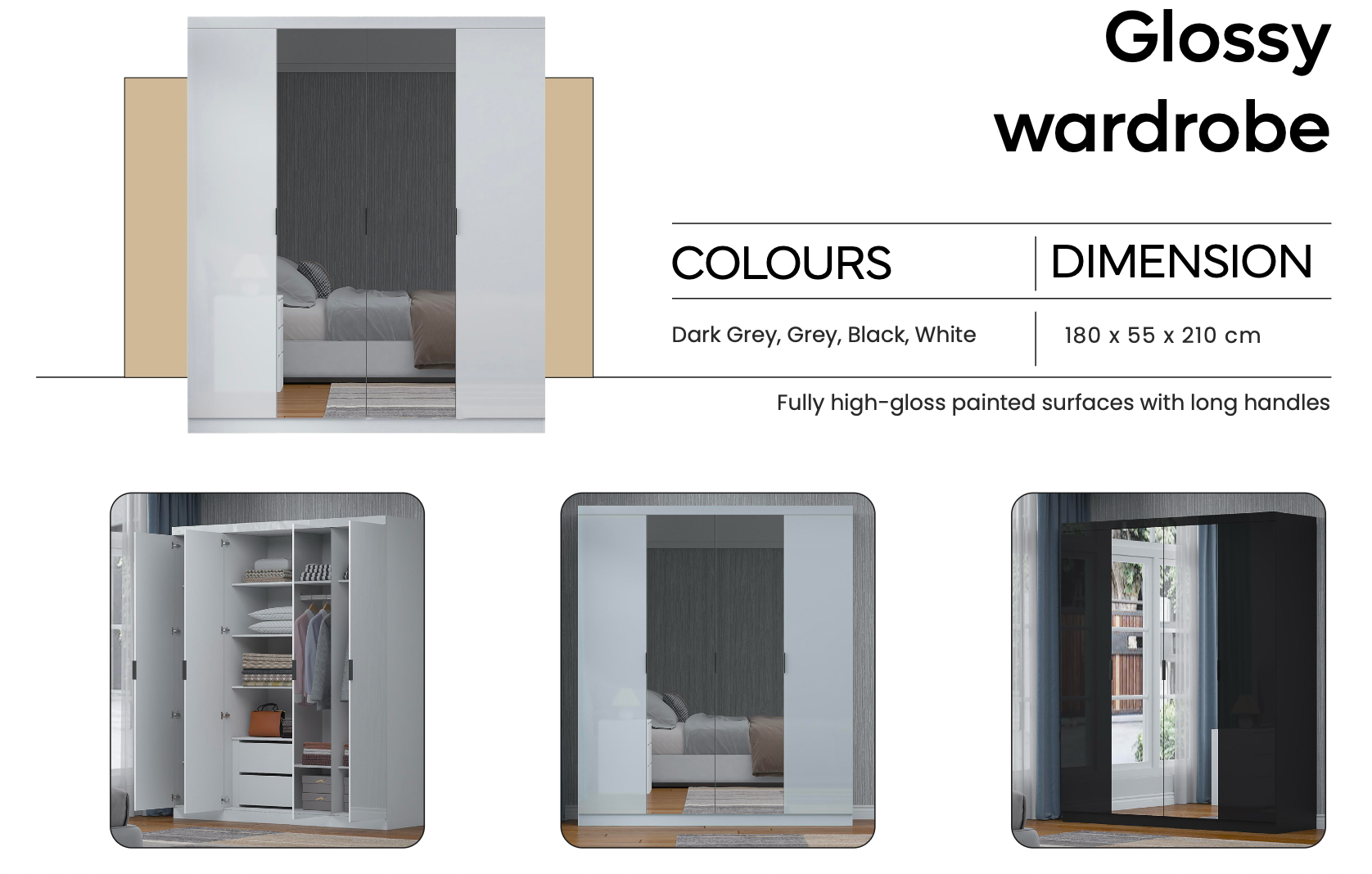 glossy wardrobe